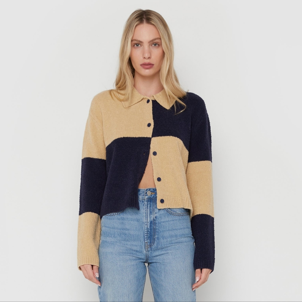 Oak+Fort Large Checkered Cardigan
